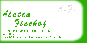 aletta fischof business card
